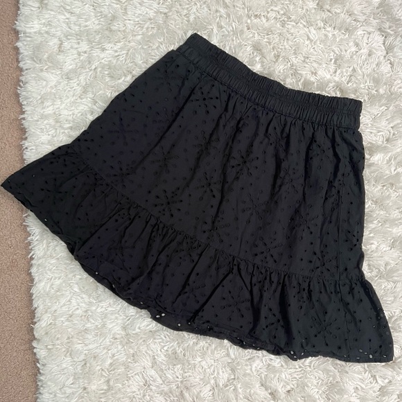 LOFT Dresses & Skirts - Loft Black Eyelet Skirt Size S